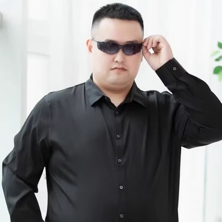黒シャツ プレミアムビジネスドレスシャツ