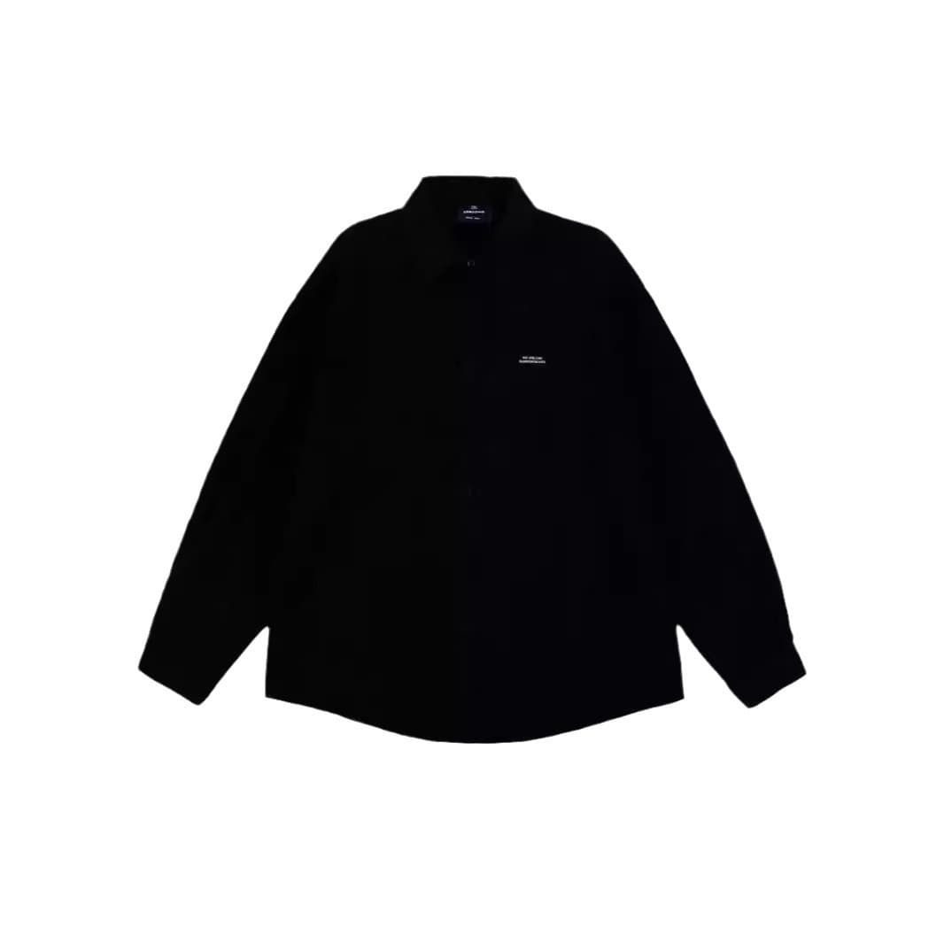 黒シャツ カジュアルワイドリラックスシャツ