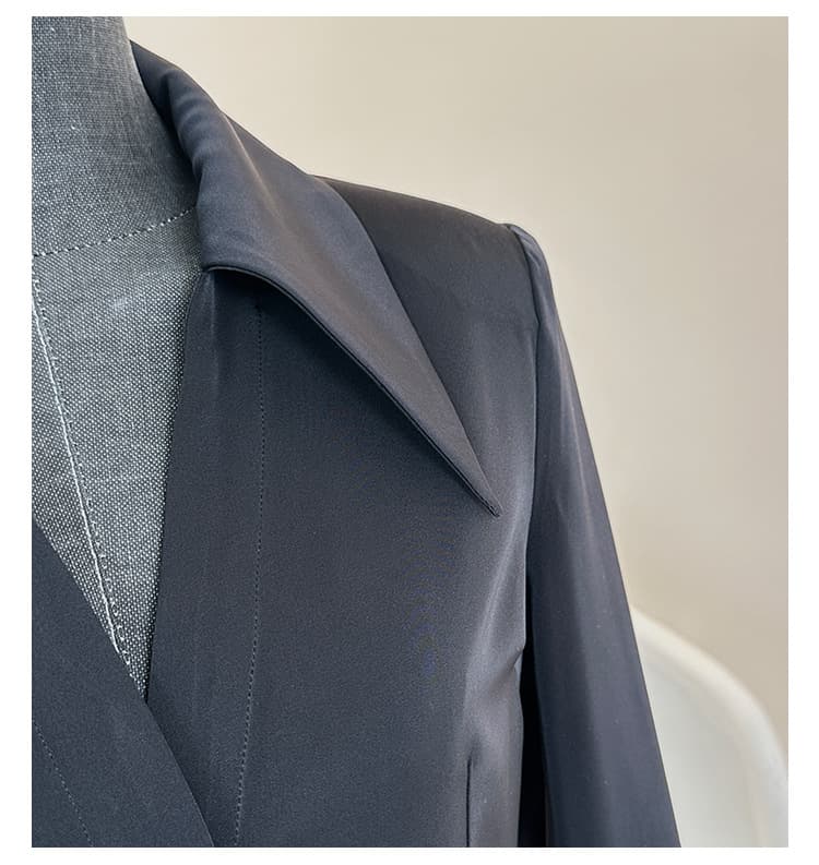 黒シャツ かっちり上品ベーシックデザインシャツ