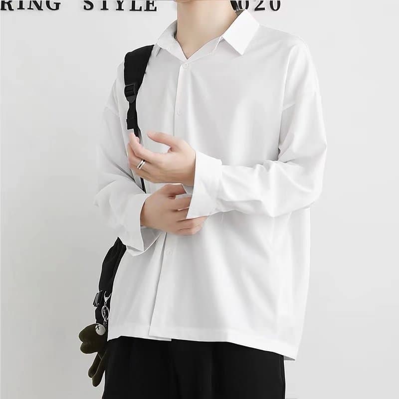 黒シャツ ゆったりシルエット 上質シャツ