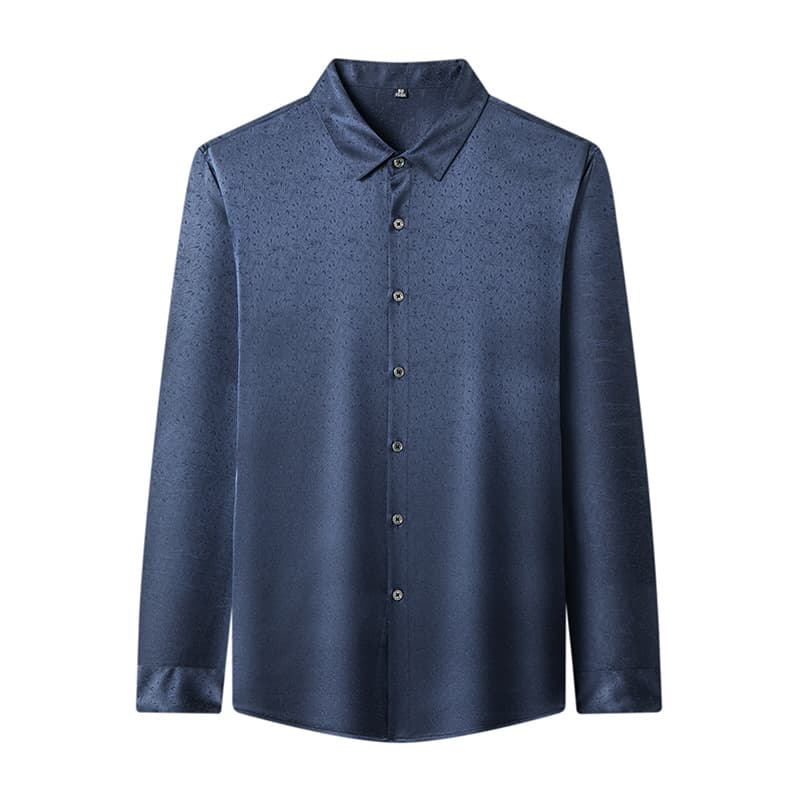 黒シャツ 上質シルク光沢ドレスシャツ